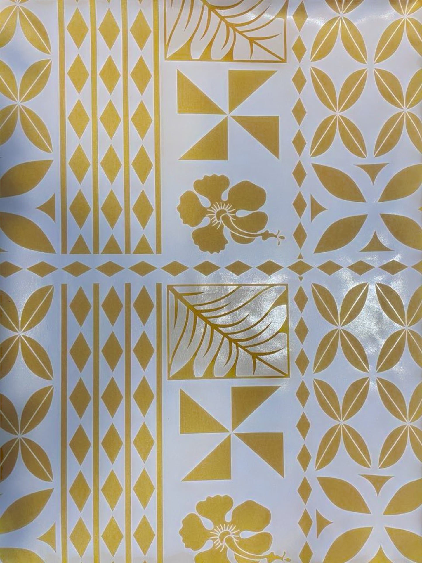 Island Print Fabric - Mettalics 5.4 Yards