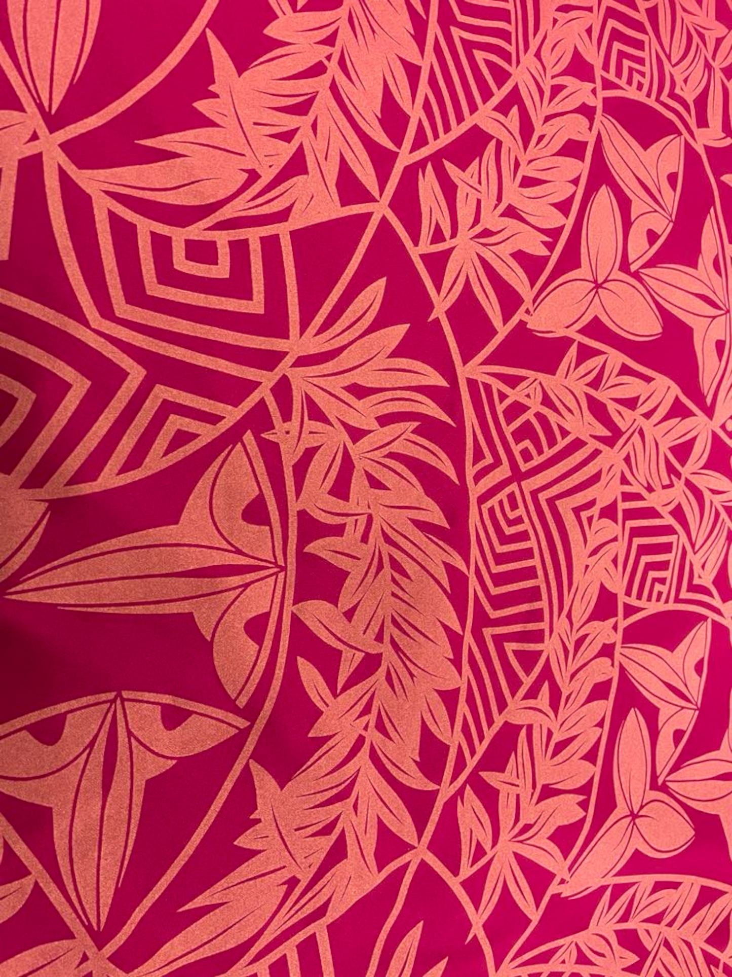 Island Print Fabric - Pink 5.4 Yards